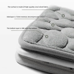Cobblestone Embossed Bath Mat Non-slip Carpets Water Absorption Washable Bathtub Floor Rug Shower Doormat Bathroom Decor