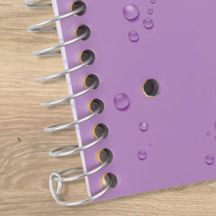 Spiral Notebook with Study App 5 Subject Wide Ruled 8 x 10.5 Inches Amethyst Color for School College Office Supplies