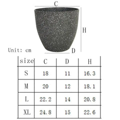 Frosted Imitation Stone Flower Pots Gardening Flowers Green Plant Pots European Style Thickened and Durable Plastic Flower Pots