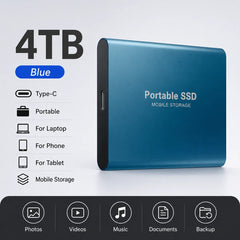 Space Efficient External Hard Drive 2TB Portable Mobile Hard Disk for Family Daily Photo Saveing PC Laptop