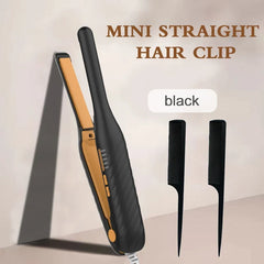 2-In-1 Mini Hair Straightener Curler, 5 Heat Level Control, Ceramic