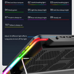 Laptop Cooler Laptop Cooling Pad 6 Quiet Fans High-speed Cooling Supports Laptop Accessories Cooler Notebook Base Radiator