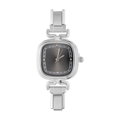 1PC 's Stainless Steel Round Simple Watch Bracelet Bangle for Friend
