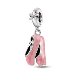 Charms Bead 925 Sterling Silver Pink Butterfly Luminous Firefly Dangle