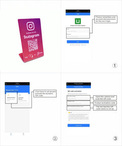 NFC 215 Programmable for Instagram Facebook NFC Station Table 13.56Mhz QR Code Can Be Independently Set to Link Standing Card