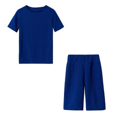New Summer Round-Neck Solid Color Short-Sleeved Two-Piece Yoga Shorts