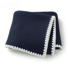 Personalized Name Breathable Baby Blanket Boys Girls Swaddle Wraps Newborn Nap Blankets Knitted Acrylic Infant Security Blankets