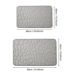 Cobblestone Embossed Bath Mat Non-slip Carpets Water Absorption Washable Bathtub Floor Rug Shower Doormat Bathroom Decor
