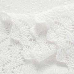 Infant Cotton Baby Blanket Knit Newborn Boy Girl Bedding Quilt Fashion Hollow Out Solid 90*70CM Toddler Swaddle Wrap Super Soft