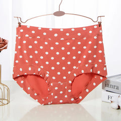 Modal Large size Panties for fat Lady Fashion Polka dot briefs High waist wide leg boyshorts cotton crotch underpants