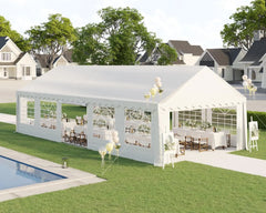 AMERLIFE 16x32 FT Party Tent with Sidewalls, Large Heavy-Duty Tents for Parties/Carport, Carpas para Fiestas Easy Set up,