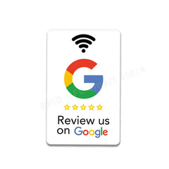 NFC Station table Tag 13.56Mhz programmable Compatible Google Review Card NFC Reviews display bending Card Acrylic Table Sticker