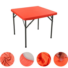 Square Elastic Edge Fitted Table Cover Stretch Cocktail Tablecloth For Wedding Picnic Banquet Party Decor Table Cloth