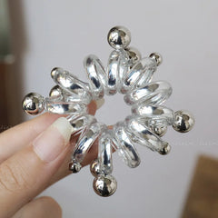 rope adult telephone cable ring Rabbit Cute Hair Ring Large Frosted Adult Hair Tie  head ring Children's telephone hephone Cable