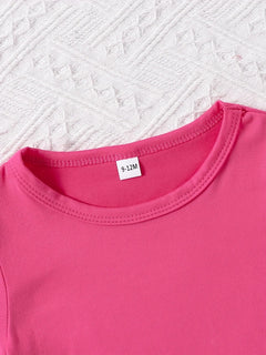 Baby Girl Round Neck Short Sleeved Daddy's GIRL Fashionable Letter