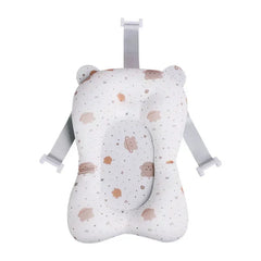 Baby Shower Bath Tub Pad Non-Slip Newborn Bathtub Mat Safety Nursing Foldable Support Comfort Body Cushion Mat Pillow Cartoon