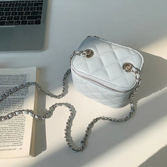 Bag Women's Korean Niche One Shoulder Crossbody Rhombus Chain Bag Premium Sensory Red Packet Fashion Mini Box Bag