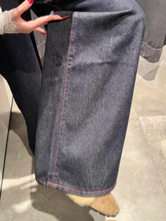 Women's Jeans Women's Pants Low Rise Flare Washed Denim Casual Summer Style Tummy Control Long Leg Straight Wide Leg