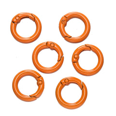 5Pcs Colorful  O Ring Spring Clasp Openable Round Carabiner Keychain Clips Hook Dog Chain DIY Jewelry Buckle Connector