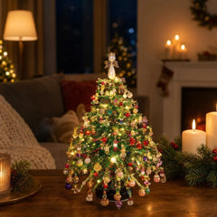 Handmade DIY Beaded Christmas Tree Kit with Light Up Colorful Halloween Tree Making Kit Educational Crystal Bead