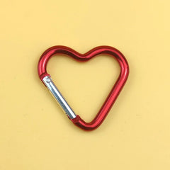 1 Pcs Heart-Shaped Aluminum Carabiner Key Chain Clip Outdoor Keyring