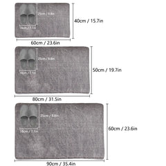 Thickened solid color bathroom non-slip floor mat shower room door absorbent foot mat square long hair toilet mat