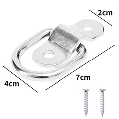 4~1Set D Rings Tie Down Anchors Ring Pull Hook Stainless Steel Lashing Ring Load Fit for Car Boat Cargo Trailer Vehicles RV Van