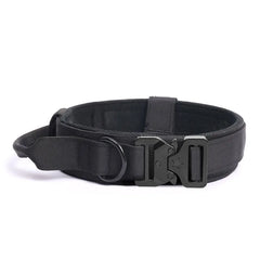 Tactical Dog Collar with Handle Heavy Duty Nylon Collar for Medium Large Dogs Adjustable Camo Pet Collar with Metal Buckle