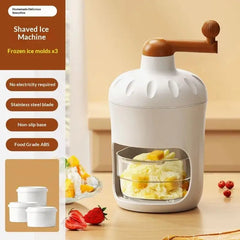 Shaved Ice Machine Small Manual Ice Crusher Home Hand-cranked Machine Making Smoothie Machine Practical Portable Ice Cream Tools