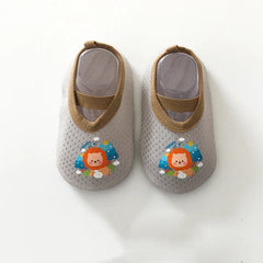 Baby Floor Shoes Casual Toddler Soft Sole Sock First Walker Anti-slip Cartoon Home Floor Indoor Shoes For Girls Boys Summer Mesh