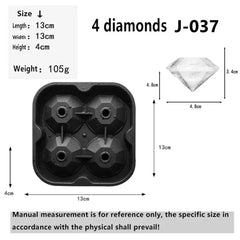 3D Skull Diamond Ice Ball Silicone Mold Tray for Whiskey Cocktail Easy Demold Reusable Bar Party Supplies Reusable Bar Party