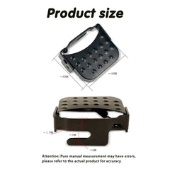 Universal Mountain Bike Electric Bike Folding Footrest with Elastic Spring, Oversized Design,  Rust-Resistant Paint Finish