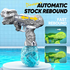 Electric Dinosaur Water Gun With LED Light Up Continuous Shooting Up to 8M Range Summer Pool Beach Toy for Kids Boys Girls