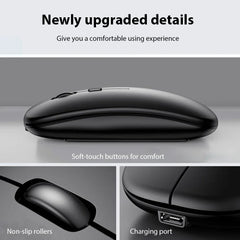 EMTRA™ Bluetooth Wireless Keyboard & Mouse – Rechargeable, Silent, 7 Colors, iPad, Phone & Tablet Ready | FlipStylez LLC®