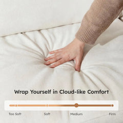 Modular Cloud Sectional Sofa, No Assembly Boneless Couch, High Back Pillows, Living Room & Apartment Durable Fabric, Customized