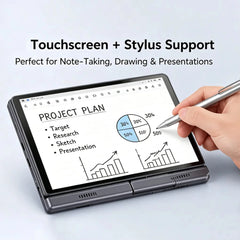 2025 New 8 Inch Oushedi Mini Laptop Intel N95 Quad Core Touch Screen Slim Portable Windows 11 Pro Notebook For Student Office