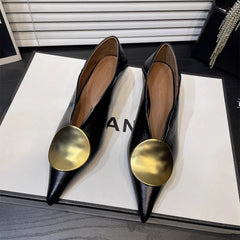 Women's New Low-cut Shoes Spring and Autumn Fashion Metal Decorative Comfortable Lightweight Wear-resistant Casual Shoes.