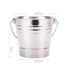 Stainless Steel Ice Bucket Champagne Wine Beer Cooler with Handle for Home Kitchen Party Bar Portable 1.5L/2L/2.5L /2.8L