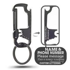 Stainless Steel Personalized Keychains Multifunctional Custom Lettering Keyrings Wrench Tool Bottle Opener Key Chain Ring K421