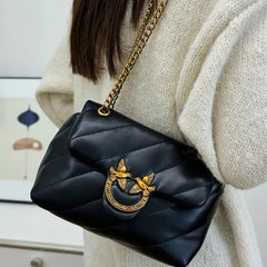 New Women's Winter Chain Bag, Trendy Fashion Crossbody Bag, Rhombus Lightweight Luxury Underarm Bag
