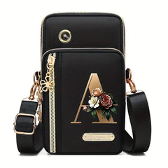 Huaben Letter Z Printed Fashion Casual Messenger Bag Change New Nylon Cloth New Mobile Phone Bag Women's Bag