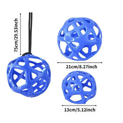 Hanging Hay Feeder Chew Resistant Horse Goat Sheep Toy Ball Stress Relief Outdoor Feeding