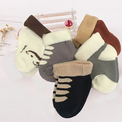 Kiddiezoom 5 Pairs/Set Four Seasons 0-12Months Fashion Newborn Baby Boy Girl Socks 100%Cotton Soft Infant Accessories