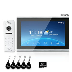 ANJIELO 4‑Wire Tuya Smart Video Door Phone Intercom System PIR Motion Detect Two‑Way Audio Password Unlock Home Villa Security