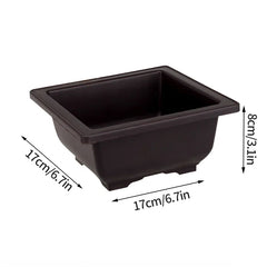 Rectangular Bonsai Training Pots Plastic Flowerpot with Drainage Tray Succulent Plants Pot Bonsai Plants Growing Pots Home Decor