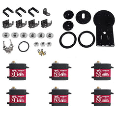 6 DOF Robotic Arm with Gripper Claw, PS2 Control, Metal Alloy, 20kg