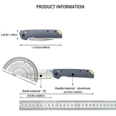 Ks2038 Lightweight Folding Knife - 3.4" EDC Tool Spear Point Blade DuraLock Outdoor Pocket Knife with Reversible Clip for Hunting, Camping