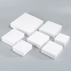 50Pcs/lot White Paper Packaging Box for Gift Products Handmade DIY Cookies Candy Gift Box Carton Package for Mobile Phone Case
