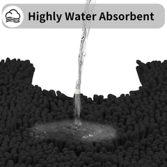 Toilet Rugs U Shaped Washable Bathroom Mat Extra-Soft Plush Rug Chenille Microfiber Super Absorbent Shaggy Machine Wash & Dry