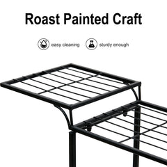 Garden Cart Stand Flower Pot Holder Display Rack Home Plant Stand - Multi-Functional Garden Storage Organizer